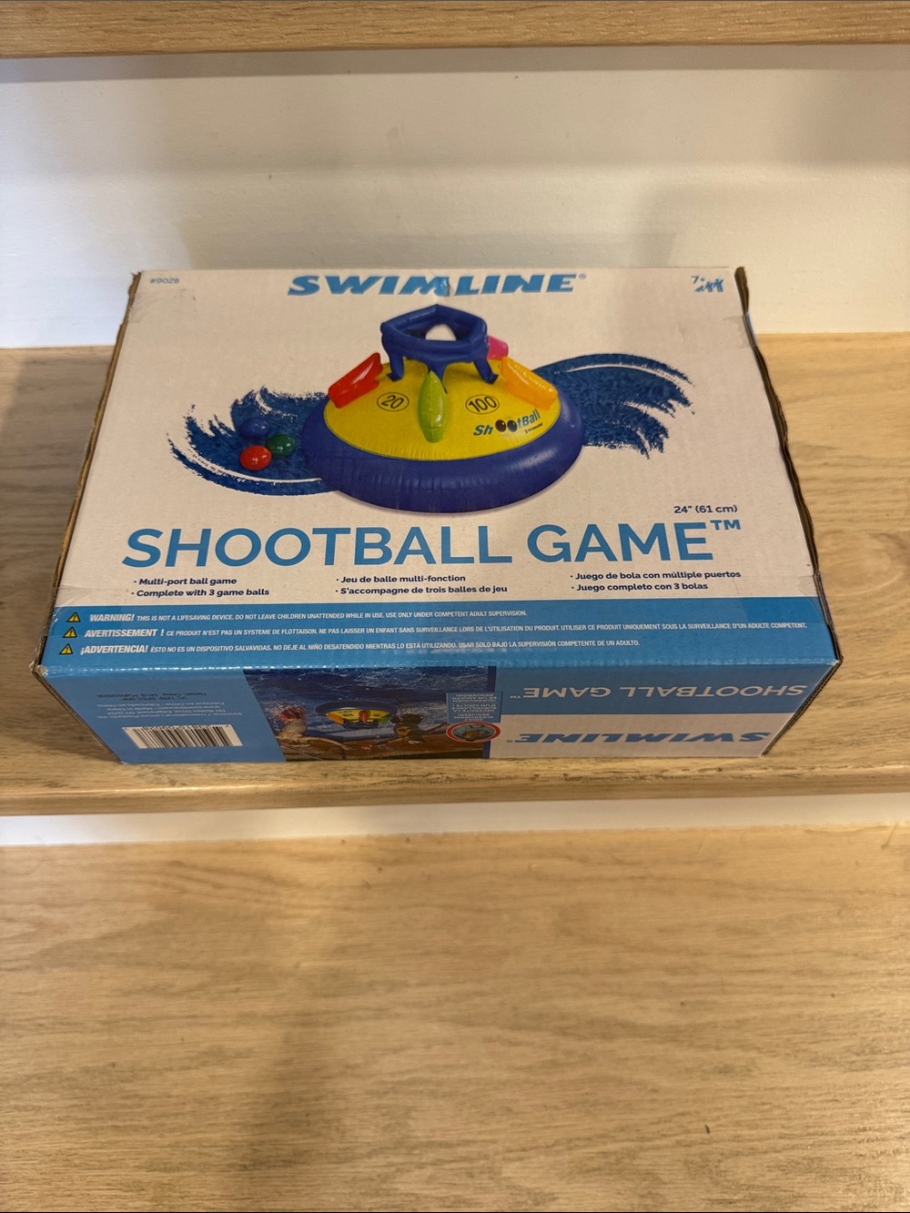 Shootball Game Inflatable Pool Target - Blue/Yellow - Picture 3 of 4